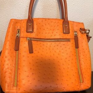 Gun Tote’n Mamas concealed Carry ostrich debossed cowhide bag